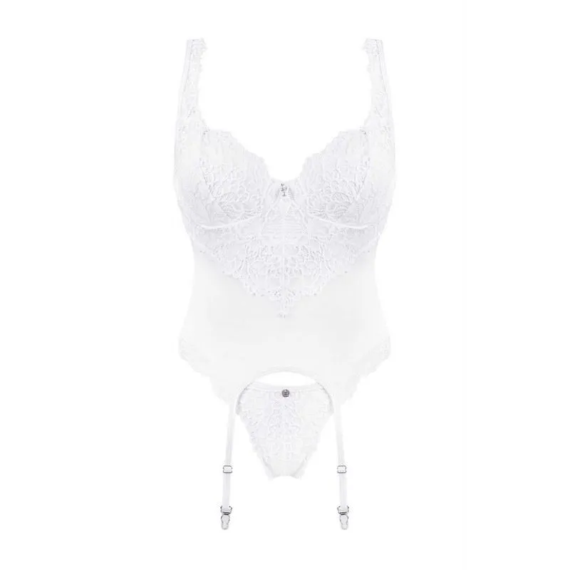 AMOR Blanco Corset & string L/XL