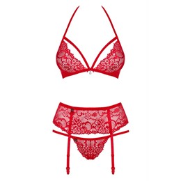 SET ROUGE Ensemble 3 pièces S/M
