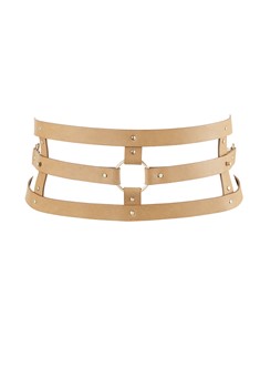 WIDE BELT AND RESTRAINTS - Marron