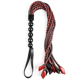 BRAIDED FLOGGER Rouge - noir